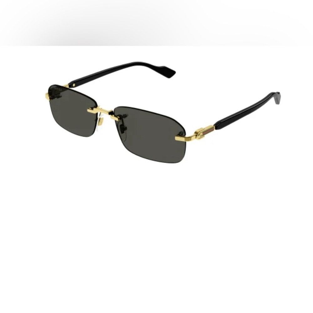Gucci Black and Gold Sunglasses